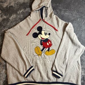 Disneyland Mickey Mouse Hoodie - Gray Pullover Sweatshirt - Men's/Women's XXL